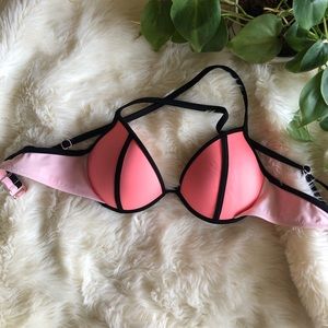 VS pink triangle bikini top